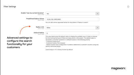 Advanced stores search functionality for the customers: Magento store pickup