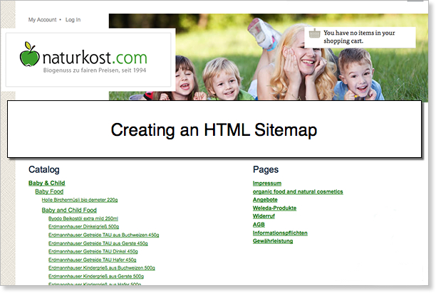 Magento HTML Sitemap