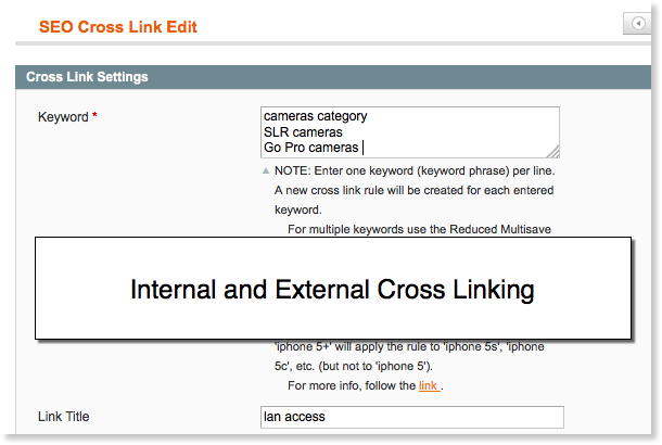 Magento SEO: Magento cross links.
