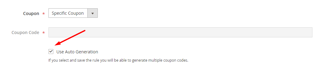 Magento 2Specific Coupon
