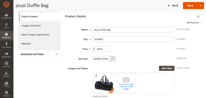 Magento Product Upload Service