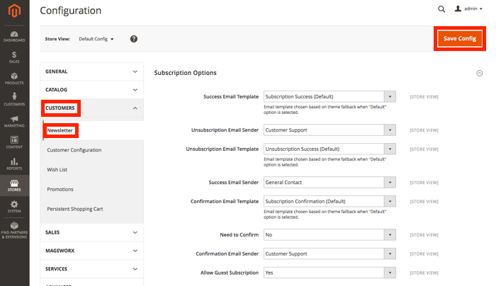 Magento 2 email configuration