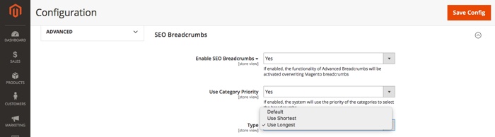 Magento 2 breadcrumbs for SEO