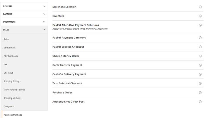 Magento 2 payment methods