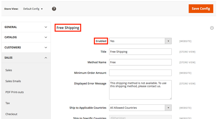 Magento 2 shipping rules