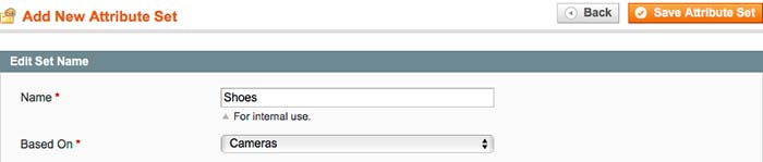 Attribite set for Magento