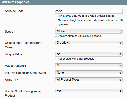 color swatches Magento